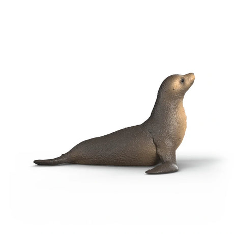 Right side view of the Schleich Sea Lion figure showing its raised head, curved body and front flipper