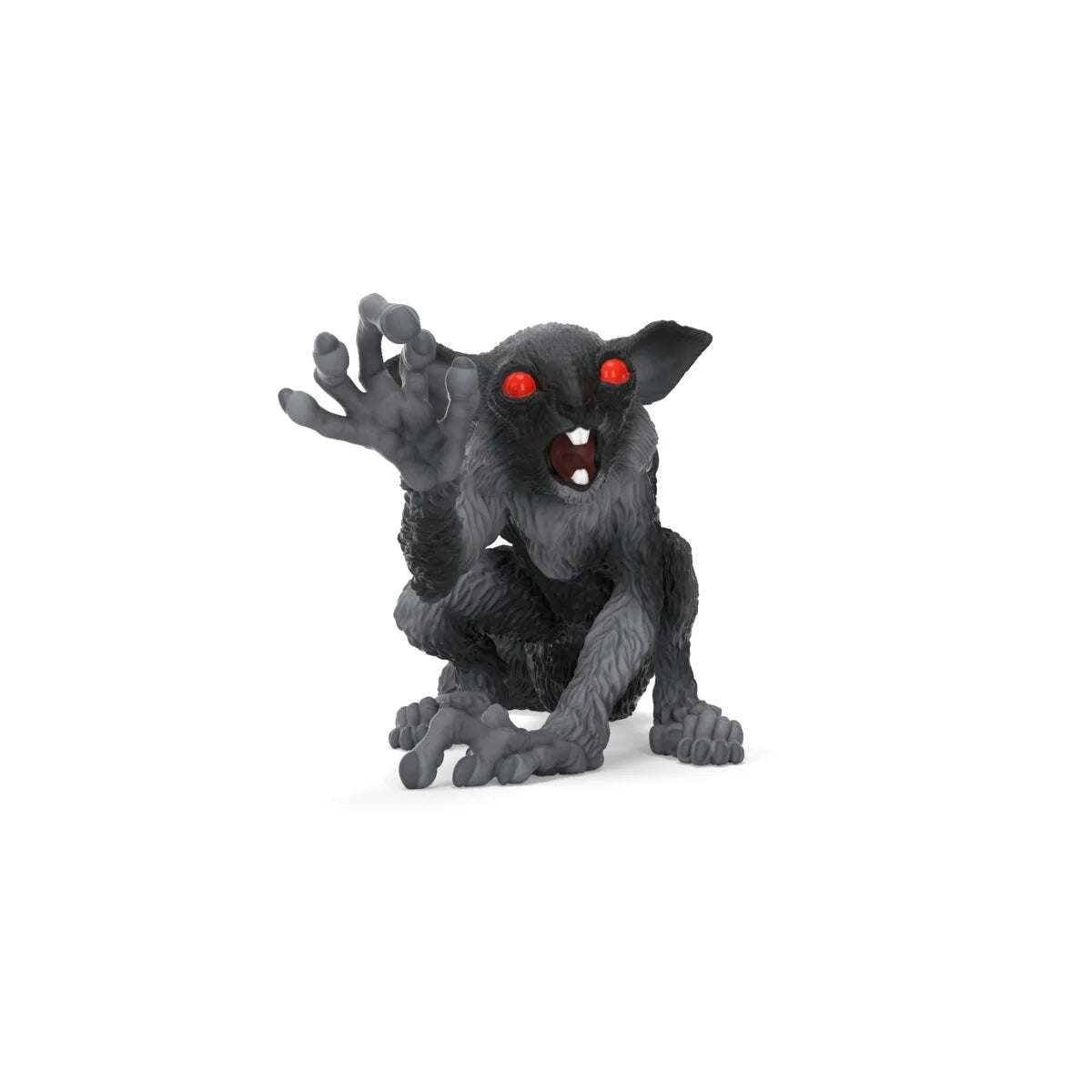 Schleich Shadow Lemur 70855 front view with red eyes and long fingers