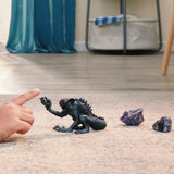 Schleich Shadow Lemur 70855 in play scene with purple crystal rocks