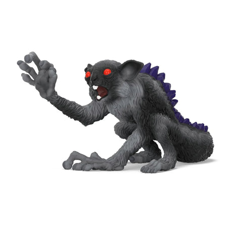 Schleich Shadow Lemur 70855 showing red eyes, long fingers and purple back spines