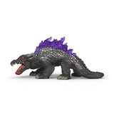 Schleich Shadow Lizard 70840 left side with open jaw and purple back spikes