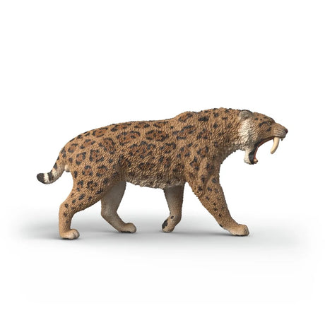 Right side view of the Schleich Smilodon figure