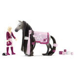 Schleich Sofia and Dusty horse toy with pink and purple accessories Ireland 42584