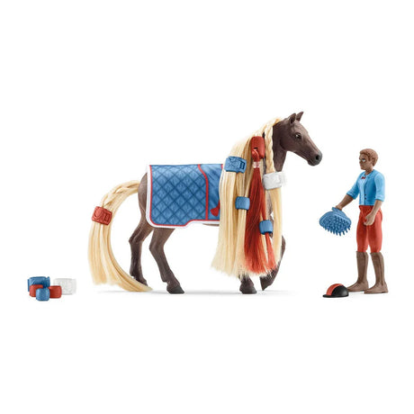 Schleich Starter Set with Leo and Rocky horse toy grooming Ireland 42586