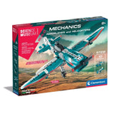 Science Museum Mechanics Aeroplanes & Helicopters box showing a turquoise and grey aircraft model.