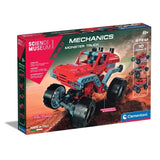 Science Museum Mechanics Monster Truck box showing a red monster truck model with large black wheels.