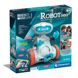 Science Museum Mio Robot Blue box showing the white, grey and blue robot with orange wheels.