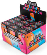 Scrunchems Marshmallow Squishy retail display box filled with individually packaged squishies