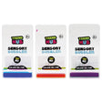 Three packaged Trend Hub Sensory Motion Bubbler Stair toys showing blue, red and green liquid colour combinations