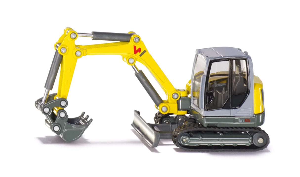 Siku Wacker Neuson ET65 Track Excavator model side view with front blade and bucket visible