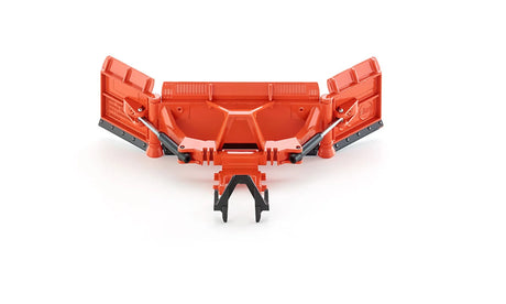 Rear view of the Siku 1:32 maize leveller farm toy showing the coupling frame and open side panels