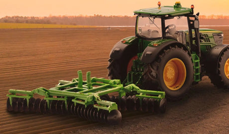 SIKU Disc Harrow toy working in field Ireland