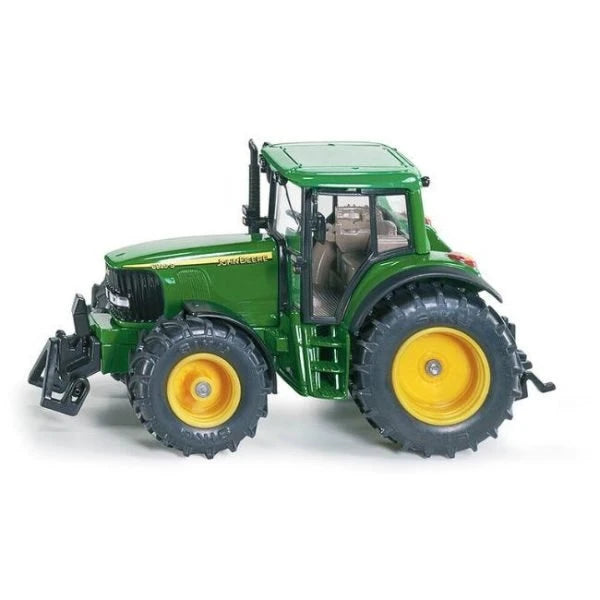 Siku John Deere 6920S 1:32 Scale Die Cast Tractor side front view showing yellow wheel rims and cab