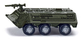 Siku green armoured military vehicle model with roof mounted gun