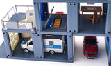 Siku Police Station 5510 garage bays with Mercedes Benz police Sprinter and Dodge RAM 1500 vehicles