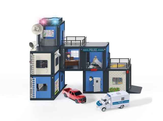 Siku Police Station 5510 assembled playset with Dodge RAM 1500 and Mercedes Benz police Sprinter vehicles