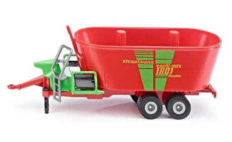 SIKU 1:50 Strautmann Feed Mixer Wagon 1970 red and green diecast farm model trailer