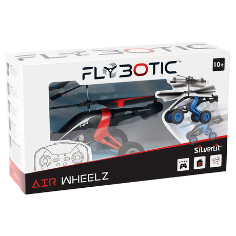 Boxed Silverlit Air Wheelz showing red and blue variants and controller – Ireland