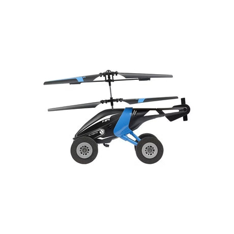 Side profile of blue Silverlit Air Wheelz hybrid helicopter and car RC toy – Ireland