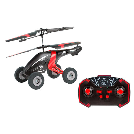 Remote and red Silverlit Air Wheelz RC vehicle with helicopter rotors – Ireland