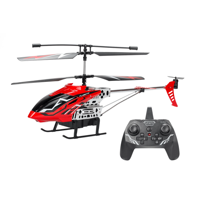 Silverlit Flybotic Sky Knight red remote control helicopter with black controller