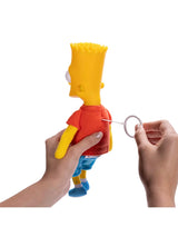 Bart Shelf Talker being activated by pulling the voice string on back of figure with hand shown in Ireland