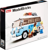Sluban Model Bricks T1 Car retail box showing the campervan model, figures and 227 pieces