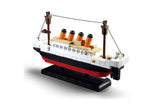 Sluban Titanic Small close angled view showing the four orange funnels, white upper decks, masts and rigging