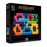 SmartGames IQ Square box front showing colourful puzzle pieces on a square game board