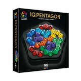 SmartGames IQ Pentagon box front with colourful translucent pieces on a pentagon board