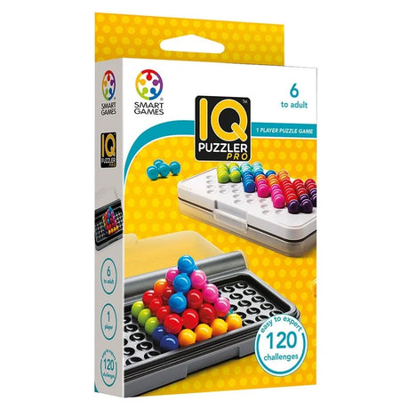 SmartGames IQ Puzzler Pro retail box with colourful puzzle pieces – Ireland