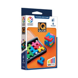 SmartGames IQ Quub box front showing open puzzle case, colourful pieces and small cube