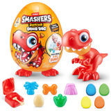 ZURU Smashers Junior Dino Dig Large Egg product artwork featuring the Dino Dig logo, orange egg and dinosaur themed surprises.