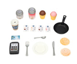 Smoby Life Playhouse Sweety Corner accessories with pan, ice cream tubs, cups, card reader, cutlery and play food