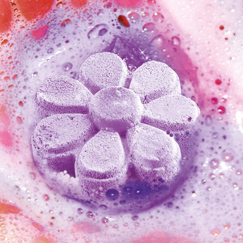 Close-up promotional image of the So Bomb DIY Flower Bath Bomb Kit activity, featuring colourful bath bomb.