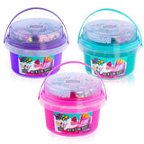 Three So Slime Bucket & Decorations tubs in purple, teal and pink colours in Ireland