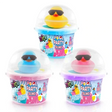 Three So Slime Ducky Pool Party buckets displayed together, featuring yellow, blue and pink rubber ducks wearing black sunglasses beneath clear domed lids, with blue, pink and purple slime colours.