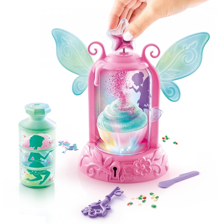 So Slime DIY Fairy Slime Potion Maker promotional arrangement showing the fairy themed machine and colourful slime potion creations.
