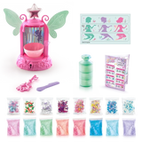 So Slime DIY Fairy Slime Potion Maker kit contents featuring the pink fairy machine and supplied slime making ingredients and accessories.