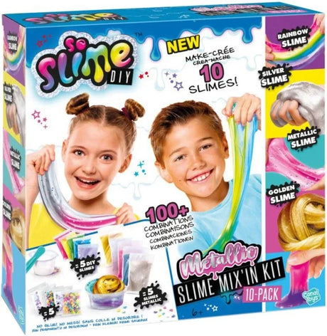 So Slime Metallic Slime Mix’in Kit retail box with 2 children shown playing – Ireland