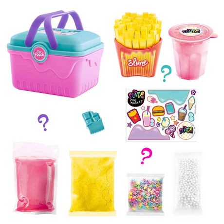 So Slime Mini Market set laid out with stickers, shakers, slimes and mix-ins – Ireland