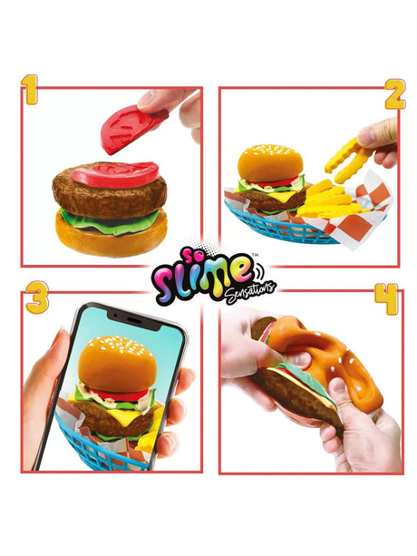 Step-by-step creation and crushing of So Slime Sensations Sugary Crush Street Food slime dishes in Ireland