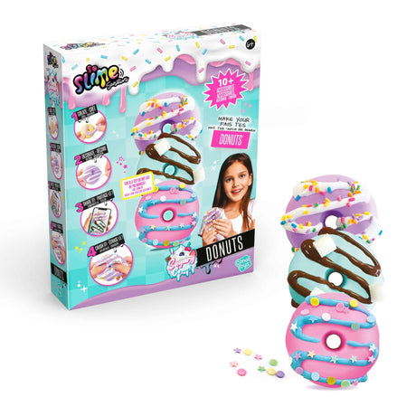 So Slime Sugary Crush Donuts packaging with decorated squishy donuts and child holding kit – Ireland