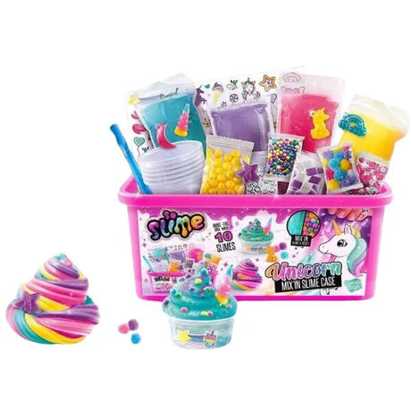 So Slime Unicorn Case open with contents including slime, decorations and tools – Ireland