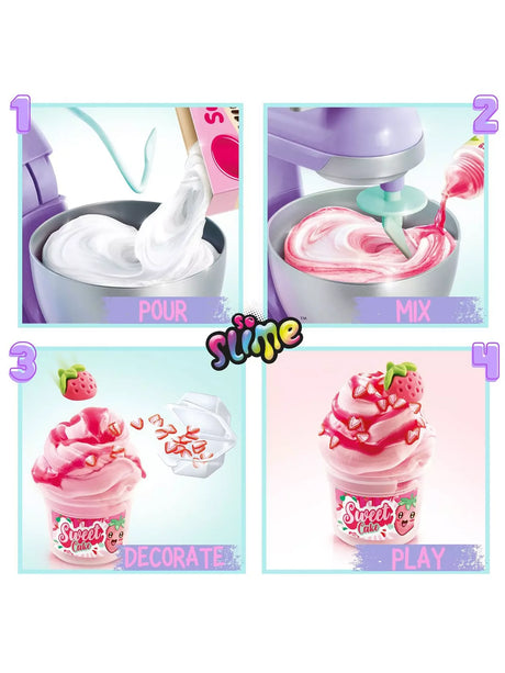 Step-by-step mixing and decorating process for So Slime Yummy Twist & Slime dessert-style creations in Ireland
