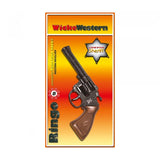 Sohni-Wicke Ringo 8 Shot pistol on Wicke Western packaging with Lone Star Sheriff badge graphic