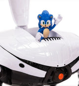 Close-up of Sonic figure seated inside the white Crab Mech cockpit