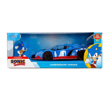 Sonic the Hedgehog Lamborghini Veneno 1:24 die-cast car boxed collectible from Jada Toys in Ireland