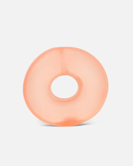 Speks Gump Loop Reef squishy in translucent coral orange with soft donut shaped ring design