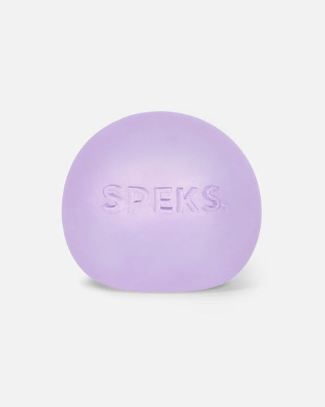 Speks Gump Original Mist squishy in translucent purple with smooth rounded shape and embossed Speks logo